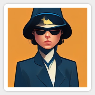 Policewoman | Comics Style Sticker